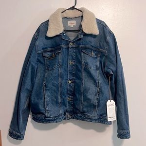 Tecovas Denim Shearling Trucker Jacket